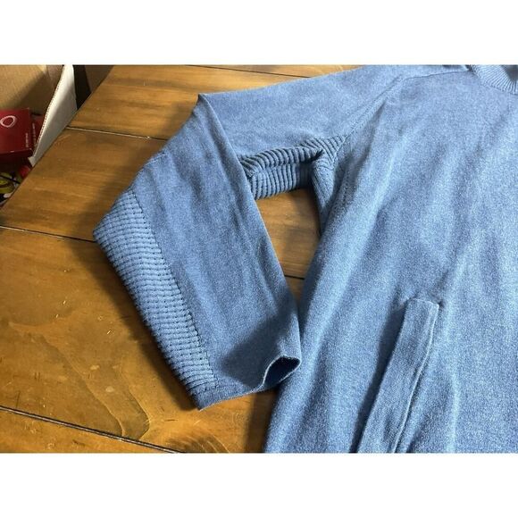 Duluth Trading Co Men's Blue Yonder Full Zip Mock Sweater Large - Picture 3 of 14